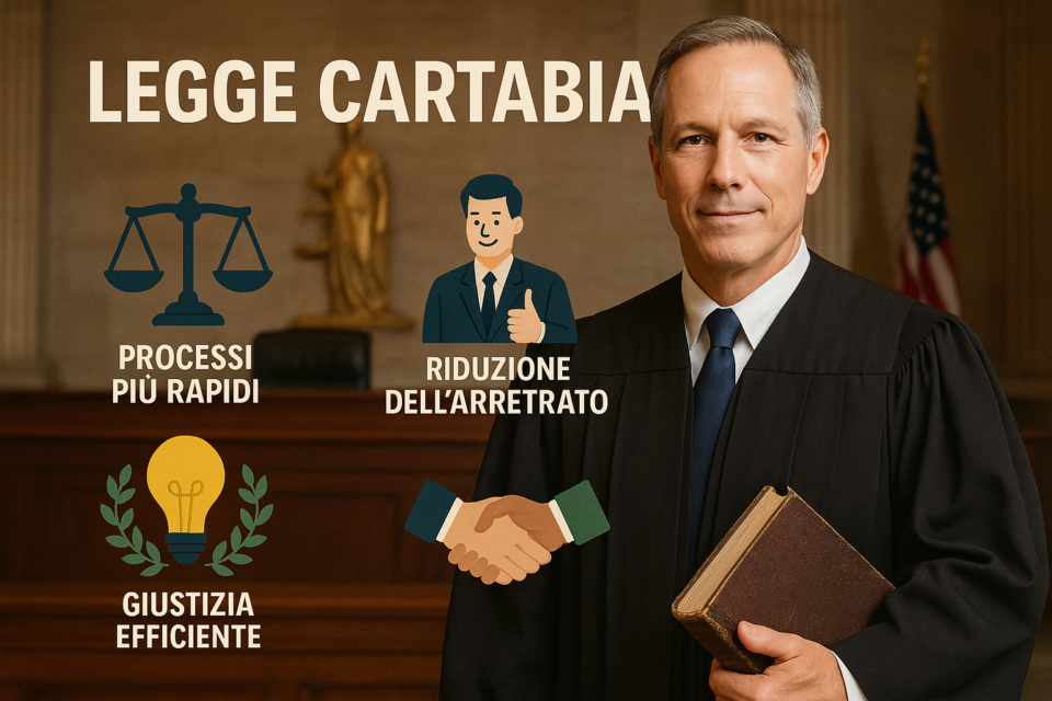 immagine legge cartabia processi rapidi riduzione arretrato giustizia efficiente